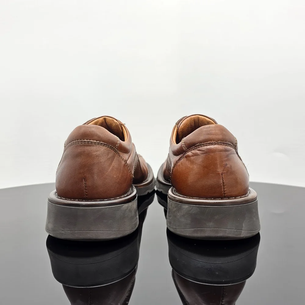 Venturini Brown Leather Oxford Shoes Men’s 7M Made in Italy Classic Comfort